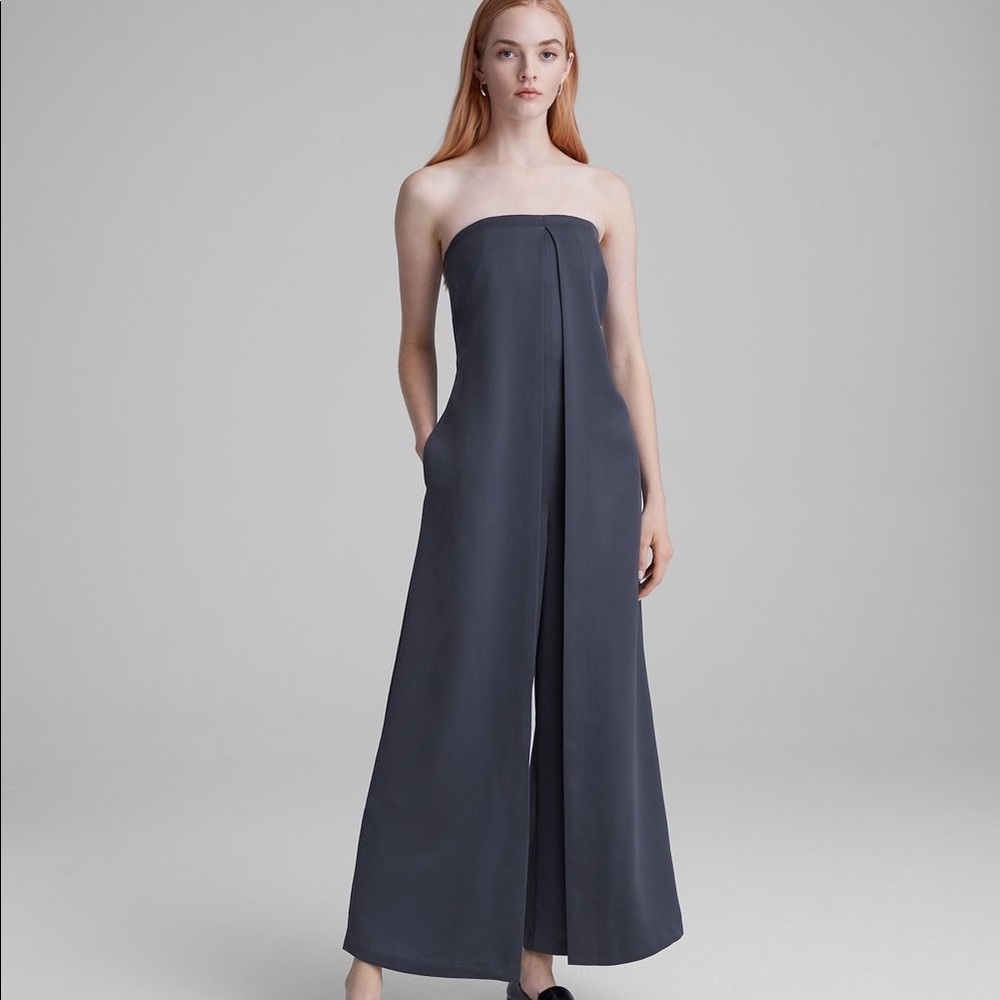 Club Monaco Strapless Wide leg jumpsuit